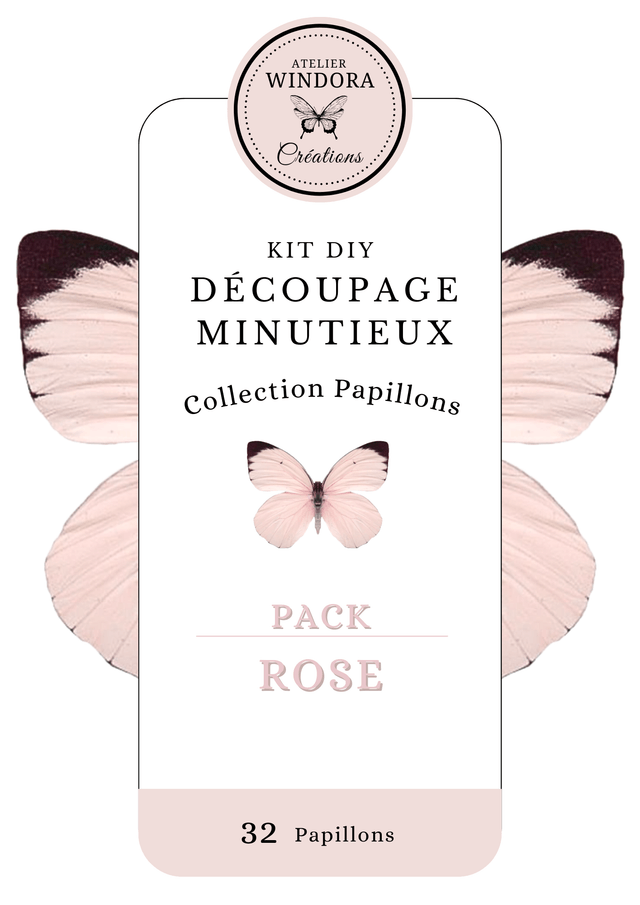 KIT DIY Papillons Rose | Découpe Minutieuse