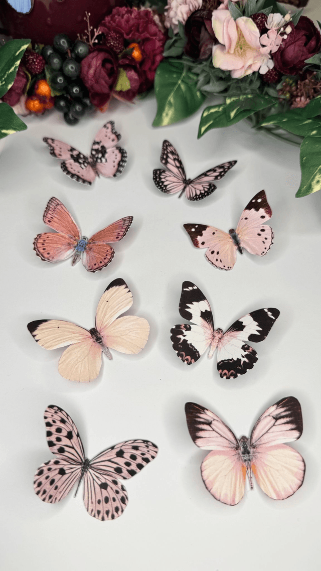 KIT DIY Papillons Rose | Découpe Minutieuse
