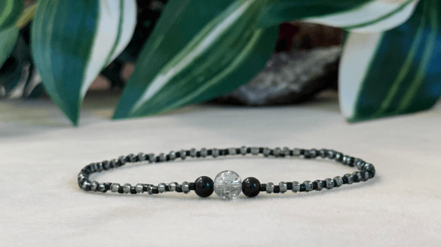 Bracelet | Obsidienne Argentée - Trio 1