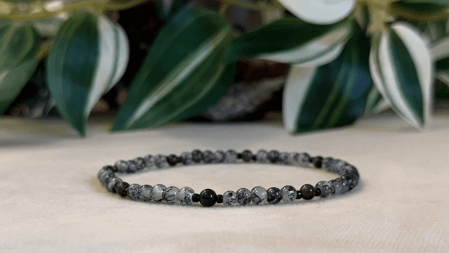 Bracelet | Obsidienne Argentée - Sobre 1